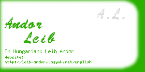 andor leib business card